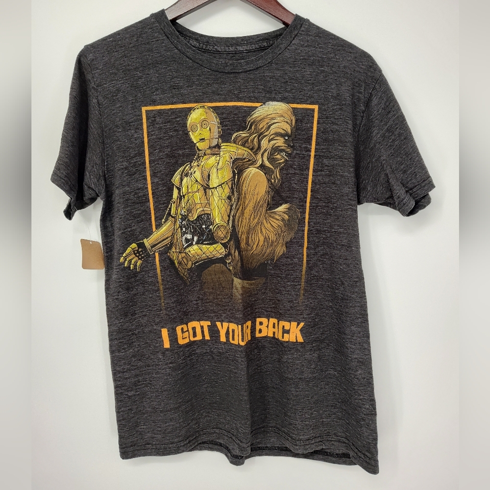Star Wars Bold Graphic Gray Short Sleeve Tee Shirt Size Adult Medium